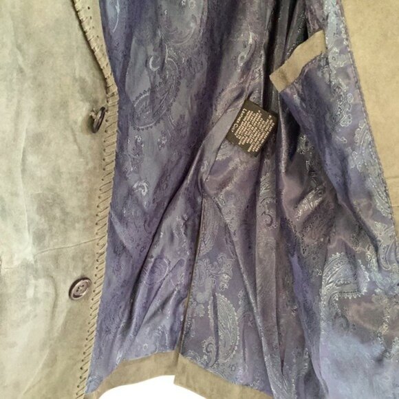 Leather Cult Men's Gray Leather Sport Coat/Blazer Size 38 - Picture 6 of 9